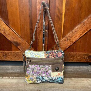 Myra Bag Crossbody Pink Purse Upcycled Canvas NWT
